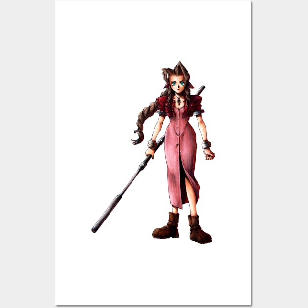 Final Fantasy VII - Aerith Wall Art by thethirddriv3r